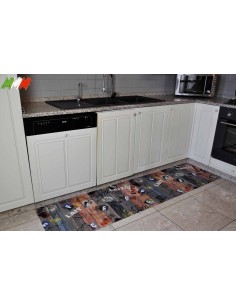 Vintage tappeto cucina stampa digitale AL TAGLIO