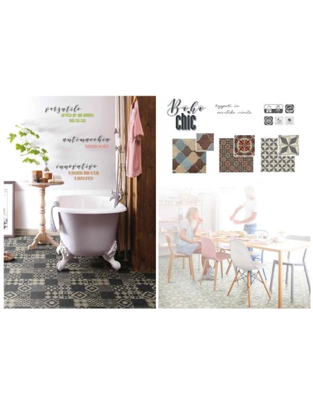 Casablanca Boho Chic passatoia in vinile al metro