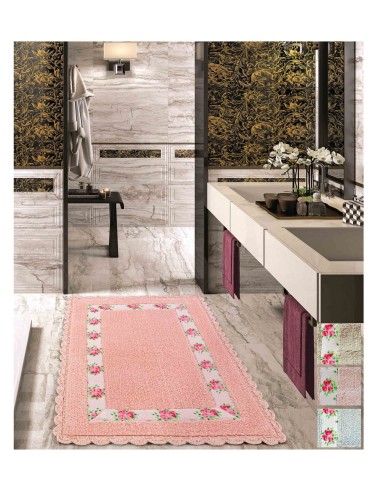 Flora tappeto bagno resinato varie misure