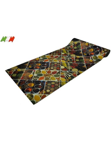 Ciotole di spezie tappeto cucina stampa...