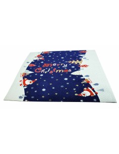 Tappeto blu BABBO NATALE passatoia 100x110 cm. B4 2