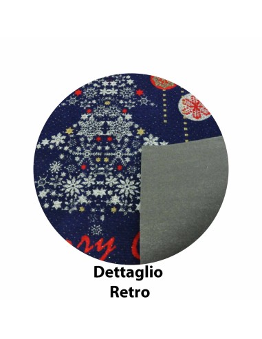 Tappeto blu Merry Christmas passatoia 100x110...