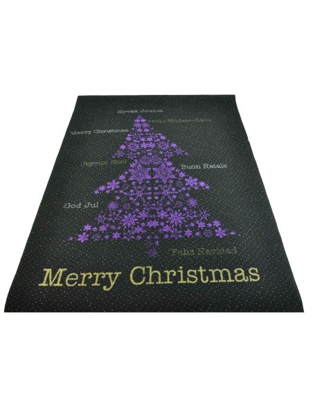 Tappeto nero Albero di Natale passatoia 100x134 cm. N2