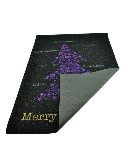 Tappeto nero Albero di Natale passatoia 100x134 cm. N2