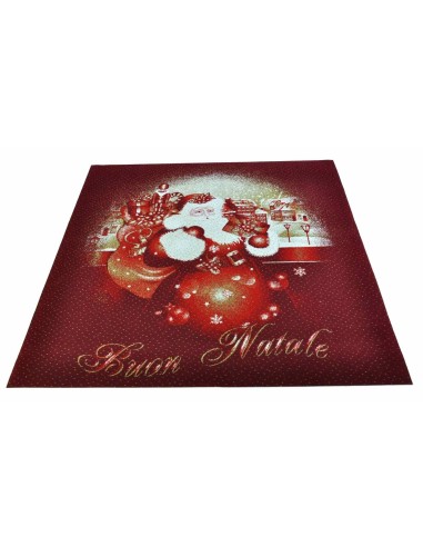 Tappeto rosso BABBO NATALE 100x100 cm. R6
