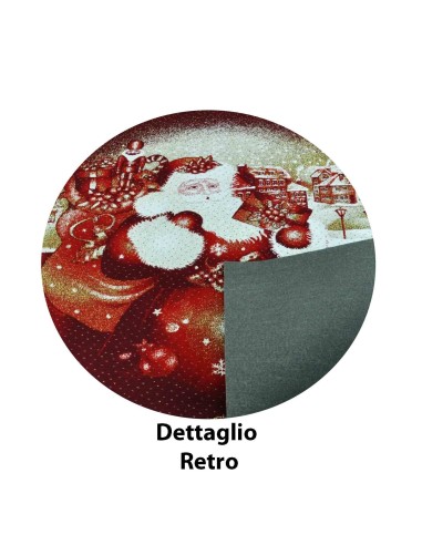 Tappeto rosso BABBO NATALE 100x100 cm. R6
