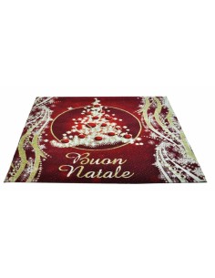 Tappeto rosso BUON NATALE passatoia 100x98 cm. R5