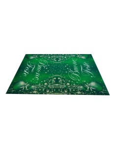 Tappeto di Natale verde BUONE FESTE passatoia 100x142 cm....