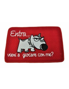 Tappeto Zerbino Velvet cm 40X60 CANE ROSSO