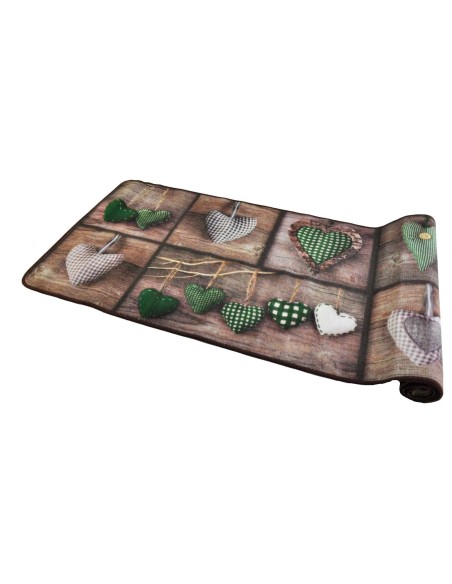 Tappeto cucina GRAFIC CUORI largo 57 cm. varie misure
