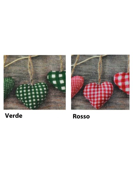 Tappeto cucina GRAFIC CUORI largo 57 cm. varie misure