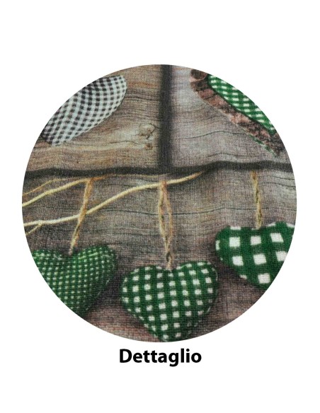 Tappeto cucina GRAFIC CUORI largo 57 cm. varie misure