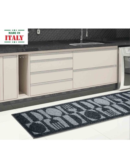 Tappeto cucina cotone antiscivolo POSATE