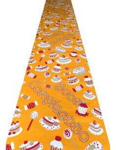 Tappeto passatoia buon compleanno CAKES 2