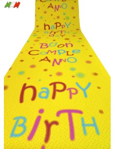 Tappeto corsia buon compleanno GRAFFITI