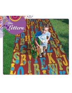 Tappeto corsia su misura taglio a vivo H. 100 cm. LETTERS 2