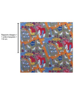 Tappeto corsia su misura taglio a vivo H.200 cm. FATTORIA 2
