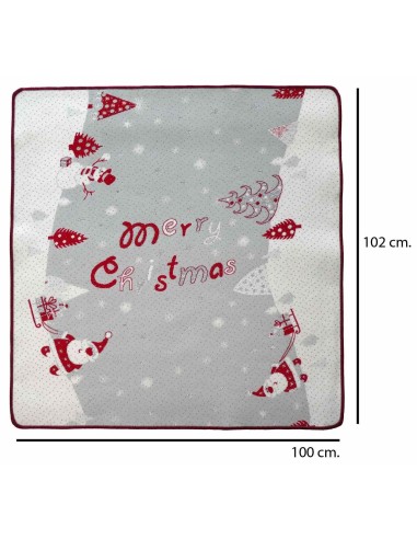 Tappeto natalizio resinato bordato SANTA CLAUS