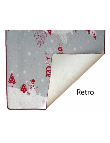 Tappeto natalizio resinato bordato SANTA CLAUS