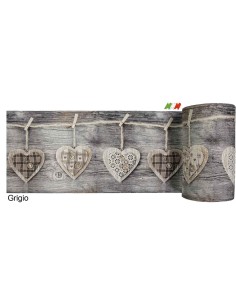 Tappeto multiuso passatoia antiscivolo largo 50 cm. CUORI...