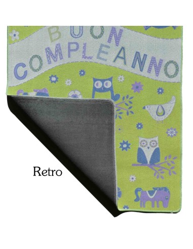 Tappeto evento buon compleanno GUFO 100X155 cm.