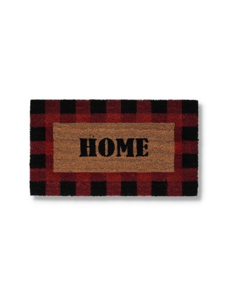 Zerbino Rettangolare in cocco cm. 40X70 ALLEGRO TARTAN ROSSO