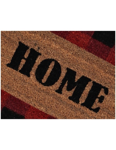 Zerbino Rettangolare in cocco cm. 40X70 ALLEGRO TARTAN ROSSO
