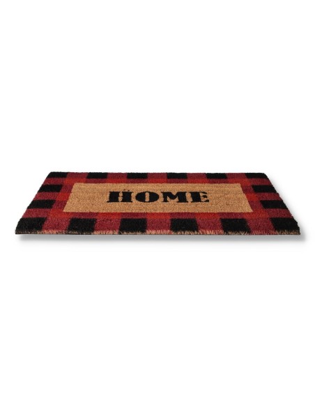 Zerbino Rettangolare in cocco cm. 40X70 ALLEGRO TARTAN ROSSO