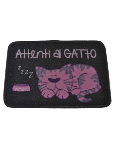 Tappeto Zerbino ingresso Velvet 40X60 cm. GATTO LILLA