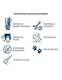 Tappeto bamboo cucina degrade antiscivolo, a metraggio 2