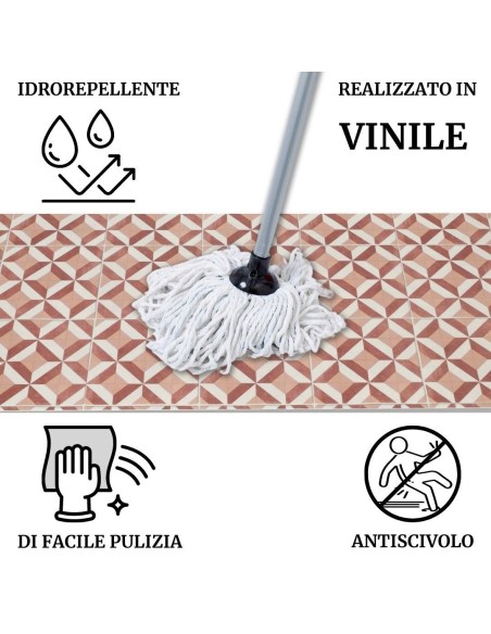 Tappeto vinile cucina antiscivolo lavabile CHIC largo 50 cm.