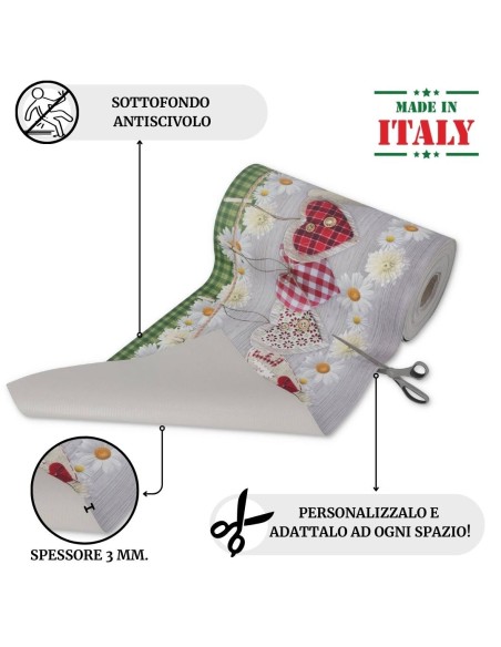 Tappeto passatoia antiscivolo Z DIGITAL corsia taglio a vivo