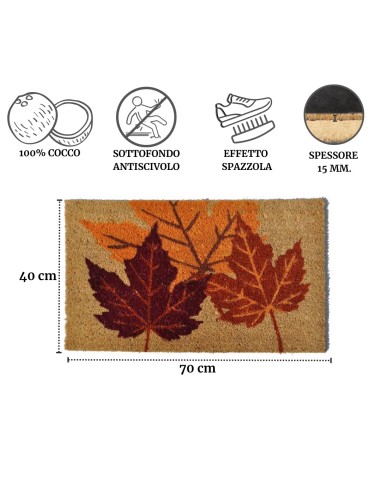 Foglie zerbino in cocco cm 40X70