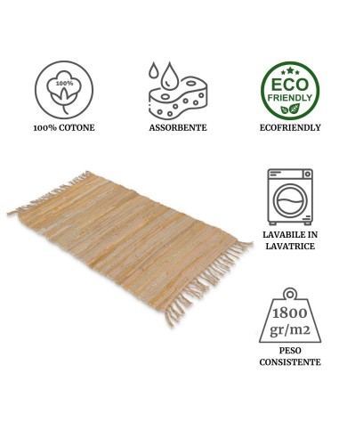 Stuoia tappeto multiuso con frange PEZZOTTO
