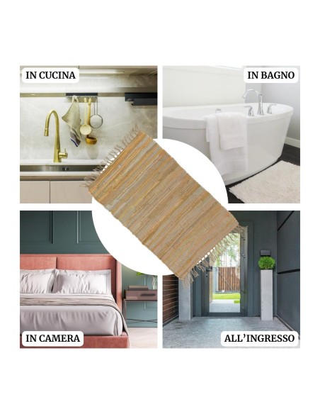 Stuoia tappeto multiuso con frange PEZZOTTO