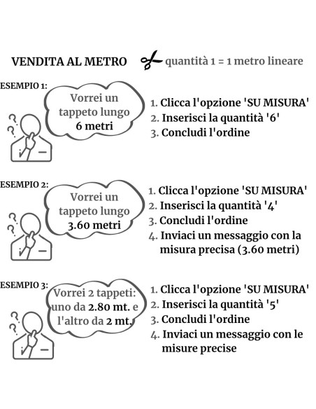 Tappeto antiscivolo cucina passatoia multiuso largo 67 cm. VENN