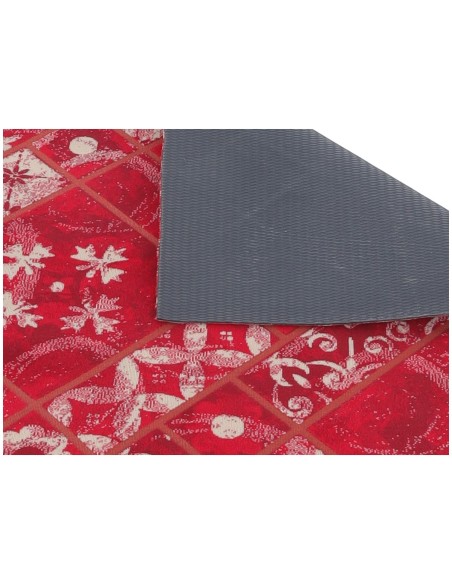 Tappeto corsia passatoia antiscivolo taglio a vivo H67 cm. ROSONE ROSSO