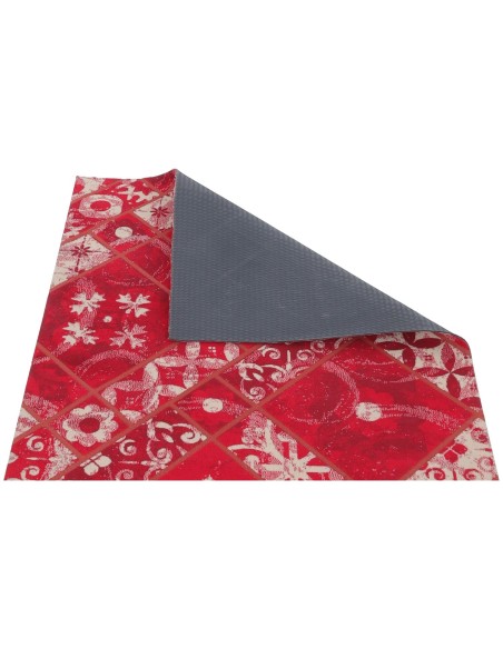 Tappeto corsia passatoia antiscivolo taglio a vivo H67 cm. ROSONE ROSSO