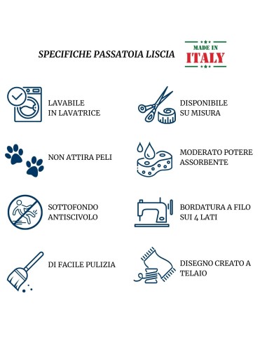 Rombetto OM liscio tappeto cucina largo 50 cm....