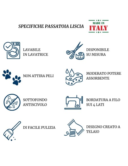 Rombetto OM liscio tappeto cucina largo 50 cm. lungo 100 cm.