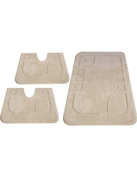 Carezza parure tappeti bagno 3 pz