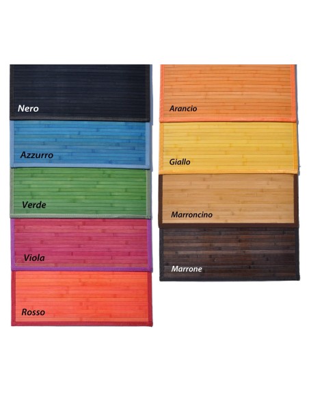 Bambù liscio tappeto passatoia cm 170x230