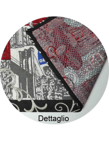 Coppia di tappeti jacquard Town 65x110 cm.